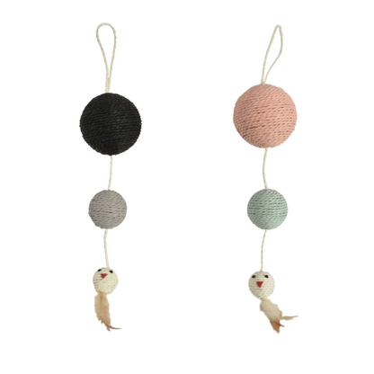 Boules griffoir et plumes, pour Chat