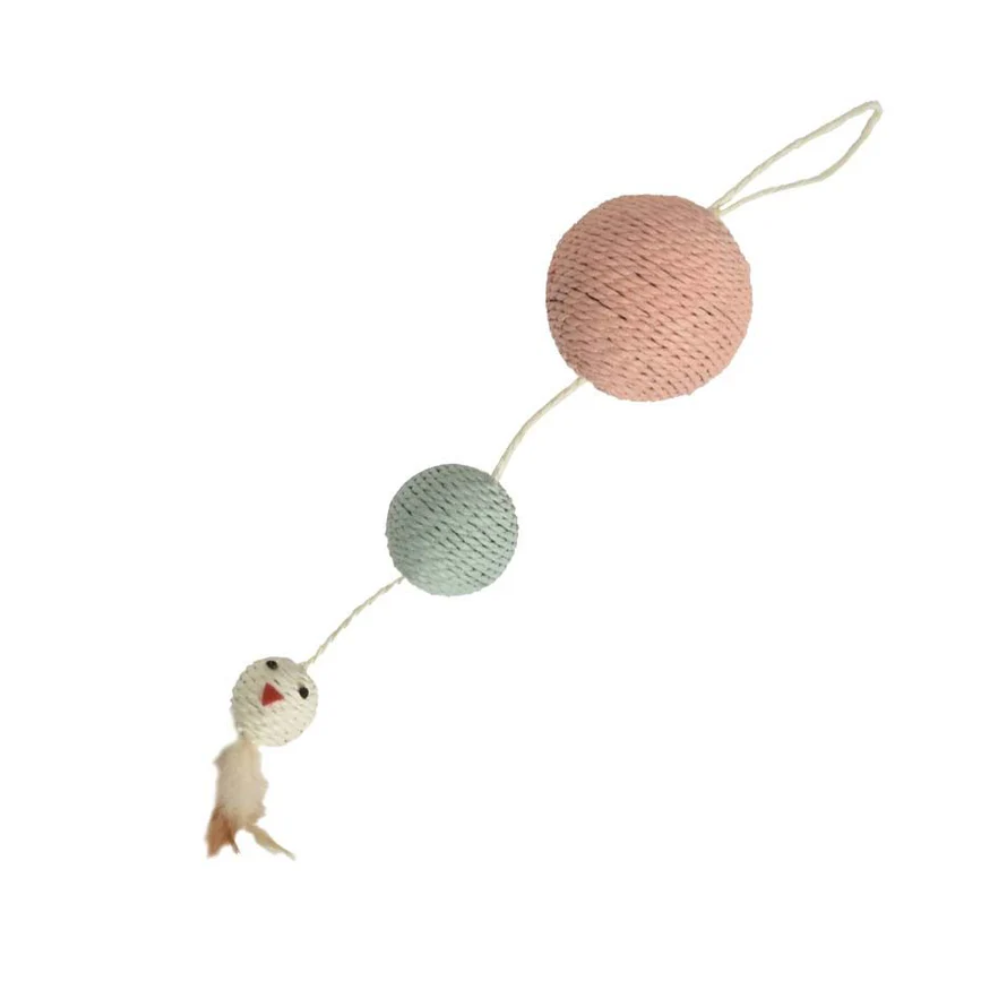 Boules griffoir et plumes, pour Chat